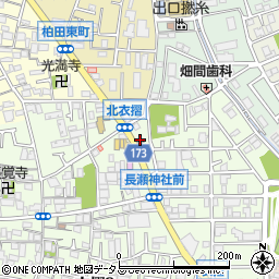 東大阪衣摺郵便局周辺の地図