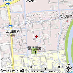 岡山県岡山市北区久米88周辺の地図