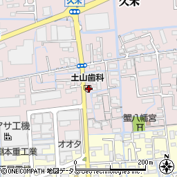 岡山県岡山市北区久米32周辺の地図