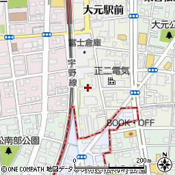 クリーンピア大元駅前周辺の地図