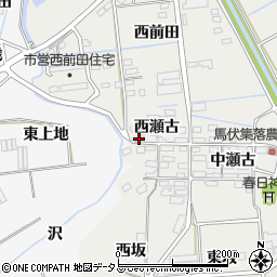 愛知県田原市馬伏町西瀬古298-1周辺の地図