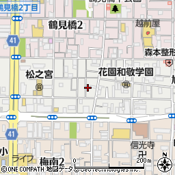 大阪府大阪市西成区旭2丁目1-17周辺の地図