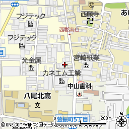大阪府八尾市泉町1丁目90周辺の地図