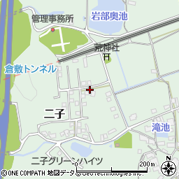 岡山県倉敷市二子1650周辺の地図