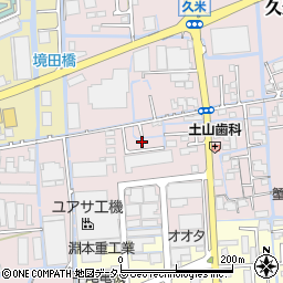 岡山県岡山市北区久米14周辺の地図