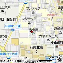 大阪府八尾市泉町1丁目122周辺の地図
