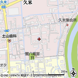 岡山県岡山市北区久米98周辺の地図