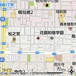 大阪府大阪市西成区旭2丁目1-8周辺の地図