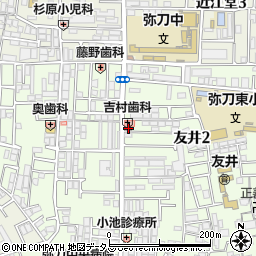 東大阪友井郵便局 ＡＴＭ周辺の地図