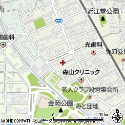 大阪府東大阪市源氏ケ丘13周辺の地図
