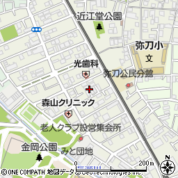 大阪府東大阪市源氏ケ丘15周辺の地図