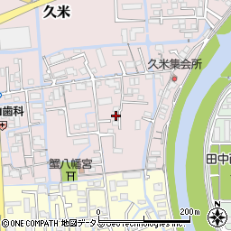 岡山県岡山市北区久米114周辺の地図