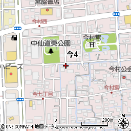 岡山県岡山市北区今4丁目周辺の地図
