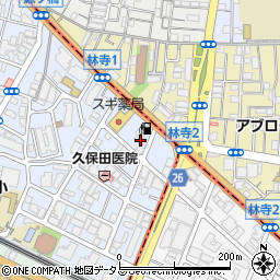 奥田駐車場周辺の地図