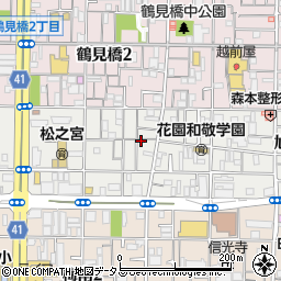 大阪府大阪市西成区旭2丁目1-20周辺の地図