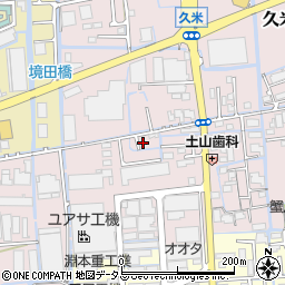 岡山県岡山市北区久米17周辺の地図