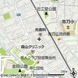 大阪府東大阪市源氏ケ丘15-26周辺の地図