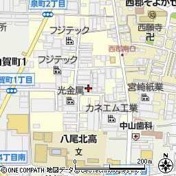 大阪府八尾市泉町1丁目72周辺の地図