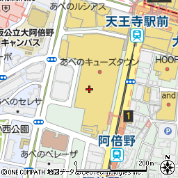 どうとんぼり神座 あべのキューズモール店周辺の地図