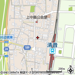 岡山県総社市清音上中島170周辺の地図