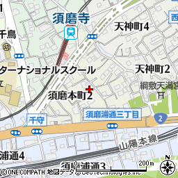 兵庫県神戸市須磨区須磨本町周辺の地図