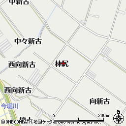 愛知県田原市江比間町林尻周辺の地図
