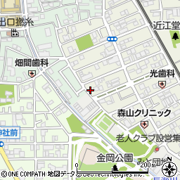 大阪府東大阪市源氏ケ丘12-17周辺の地図