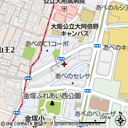 大阪府大阪市阿倍野区旭町周辺の地図