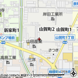 大阪府八尾市山賀町3丁目32周辺の地図