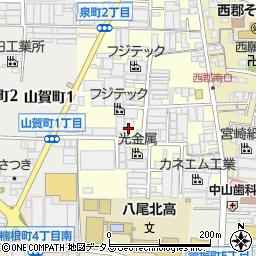 大阪府八尾市泉町1丁目53周辺の地図