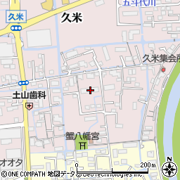 岡山県岡山市北区久米84周辺の地図