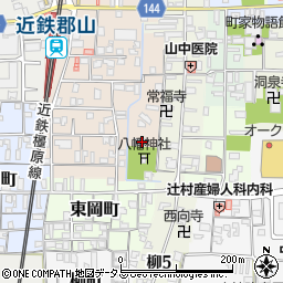 奈良県大和郡山市大宮町1-2周辺の地図