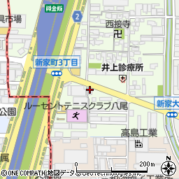 Ａかわらのトラブル出張サービス・かわらの生活救急車　八尾市・美園・桂・福万寺町・山本・受付センター周辺の地図