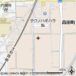 奈良県大和郡山市高田町164周辺の地図