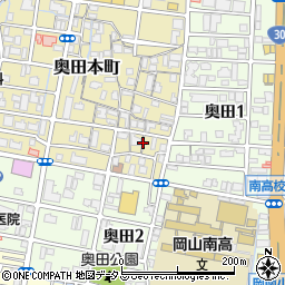 岡山県岡山市北区奥田本町20周辺の地図