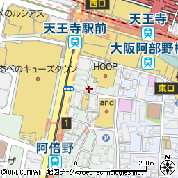 COMMA，(カンマ)天王寺店周辺の地図