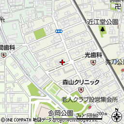 大阪府東大阪市源氏ケ丘12-8周辺の地図
