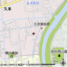 岡山県岡山市北区久米111周辺の地図