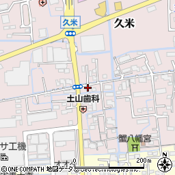 岡山県岡山市北区久米19周辺の地図