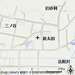 愛知県田原市江比間町新太田周辺の地図