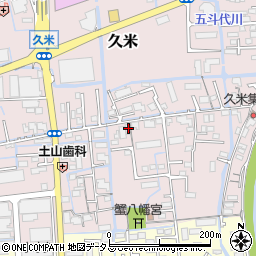 岡山県岡山市北区久米81周辺の地図
