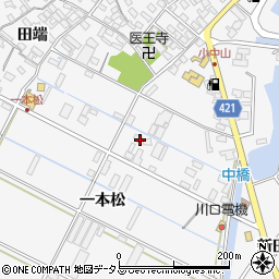 愛知県田原市小中山町一本松周辺の地図