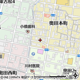 岡山県岡山市北区奥田本町22周辺の地図