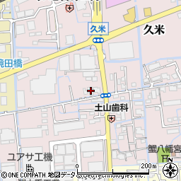 岡山県岡山市北区久米154周辺の地図
