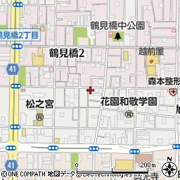 大阪府大阪市西成区旭2丁目1-25周辺の地図