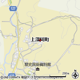奈良県奈良市上深川町周辺の地図