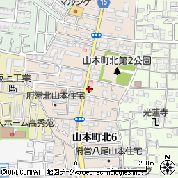 八尾山本七郵便局周辺の地図