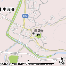 三重県名張市上小波田831周辺の地図