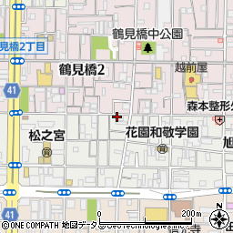 大阪府大阪市西成区旭2丁目1-27周辺の地図