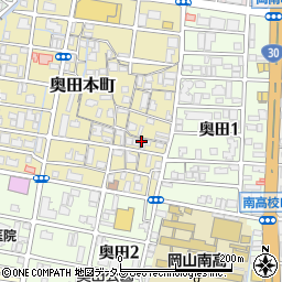岡山県岡山市北区奥田本町19周辺の地図